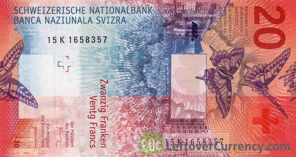 اسکناس 20 فرانک سوئیس