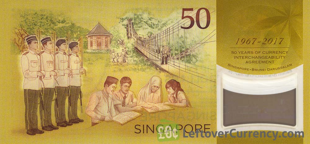 اسکناس 50 دلار سنگاپور سری 2017