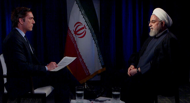 روحانی: توپ در زمین آمریکاست ایبیسی نیوز آمریکا