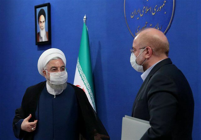 نشست مشترک روحانی و قالیباف در مورد بودجه ۱۴۰۰ نشست مشترک روحانی و قالیباف در مورد بودجه ۱۴۰۰