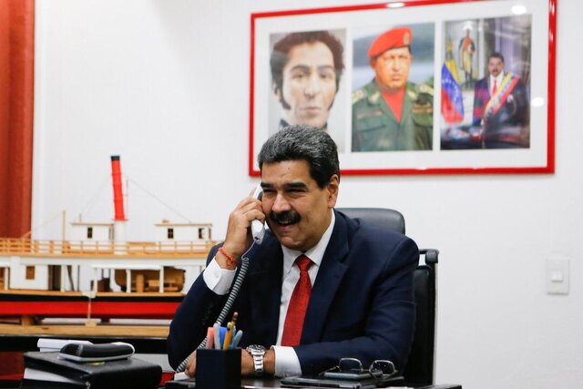 گفت و گوی تلفنی مادورو با رئیسی گفت و گوی تلفنی مادورو با رئیسی