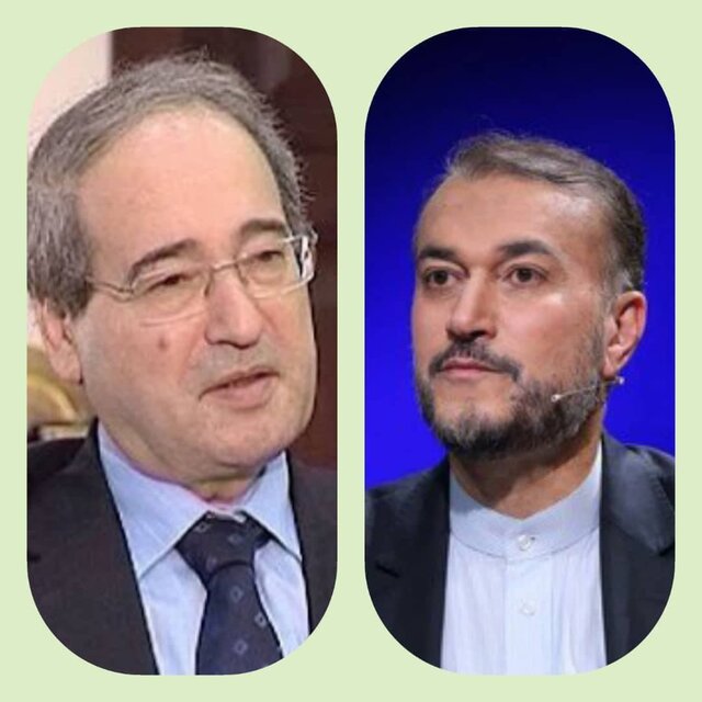 دعوت امیر عبداللهیان از فیصل مقداد برای سفر به تهران دعوت امیر عبداللهیان از فیصل مقداد برای سفر به تهران