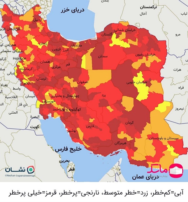 آخرین آمار کرونا در ایران 19 مردادماه | رنگ بندی شهرها