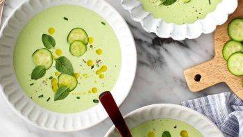 سوپ رژیمی خیار مخصوص روزهای گرم تابستان