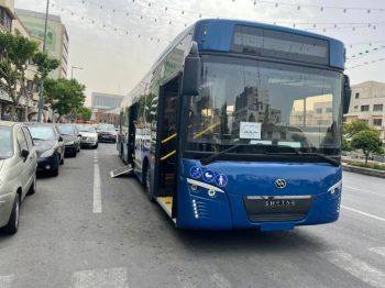 آغاز فعالیت آزمایشی اولین اتوبوس برقی در تهران
