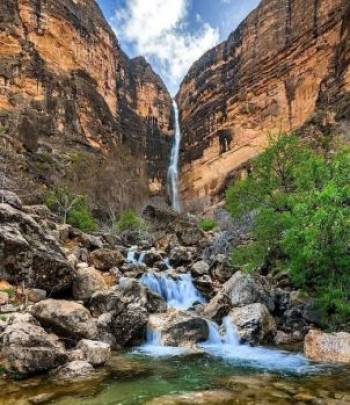 جاری شدن بلندترین آبشار فصلی خاورمیانه
