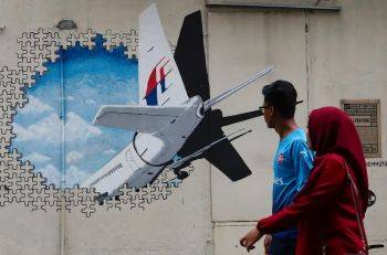 نقاشی سه بعدی هواپیما گم شده در مالزی