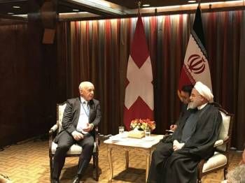 روسای جمهور ایران و سوئیس با یکدیگر دیدار کردند