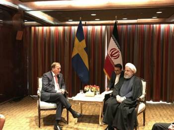 روحانی و نخست وزیر سوئد با یکدیگر دیدار کردند