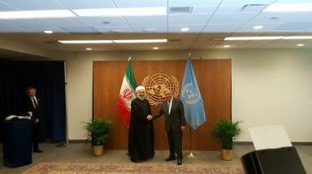 روحانی با دبیرکل سازمان ملل دیدار کرد