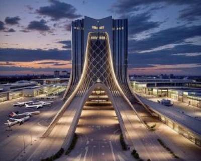 تجسم برج آزادی توسط هوش مصنوعی به عنوان یک مجموعه فرودگاهی
